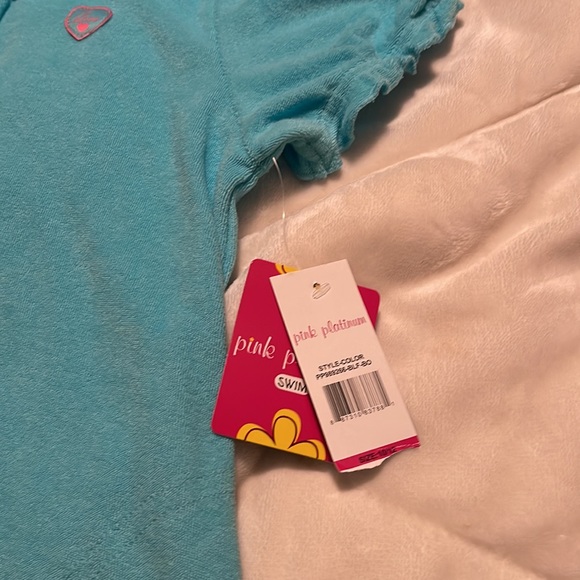 NWT Girls Swim terry cloth zip cover up size 10/12 - Picture 3 of 5